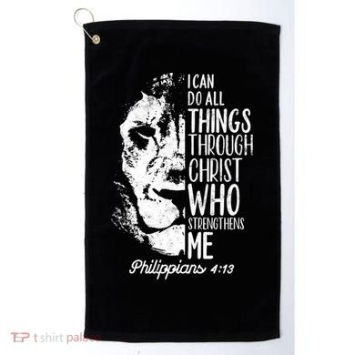 Christian Lion I Can Do All Things Philippians 4 13 Gift Golf Towel