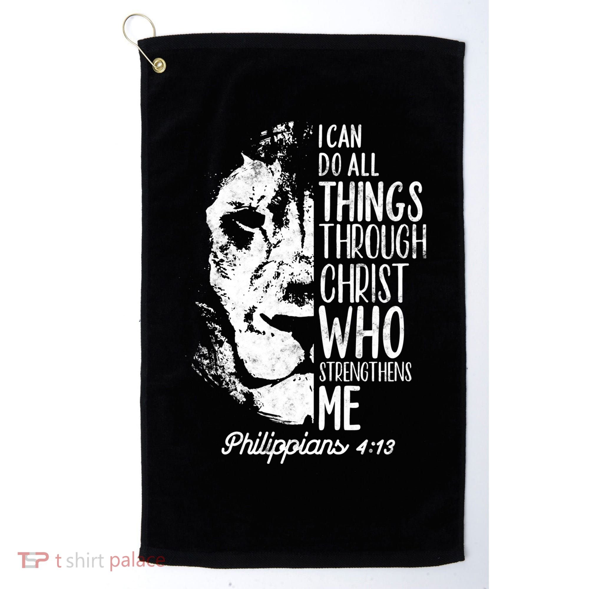 Christian Lion I Can Do All Things Philippians 4 13 Gift Golf Towel