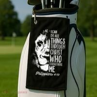 Christian Lion I Can Do All Things Philippians 4 13 Gift Golf Towel thumb 2