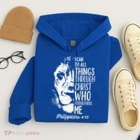 Christian Lion I Can Do All Things Philippians 4 13 Gift Hoodie thumb 4