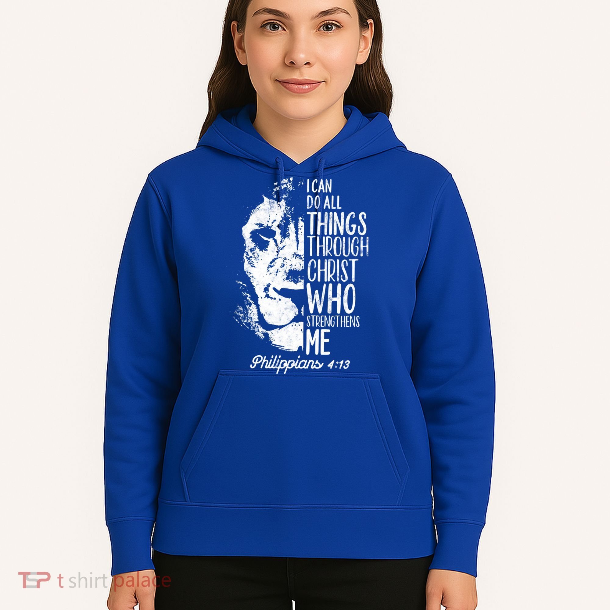Christian Lion I Can Do All Things Philippians 4 13 Gift Hoodie