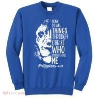 Christian Lion I Can Do All Things Philippians 4 13 Gift Sweatshirt thumb 0