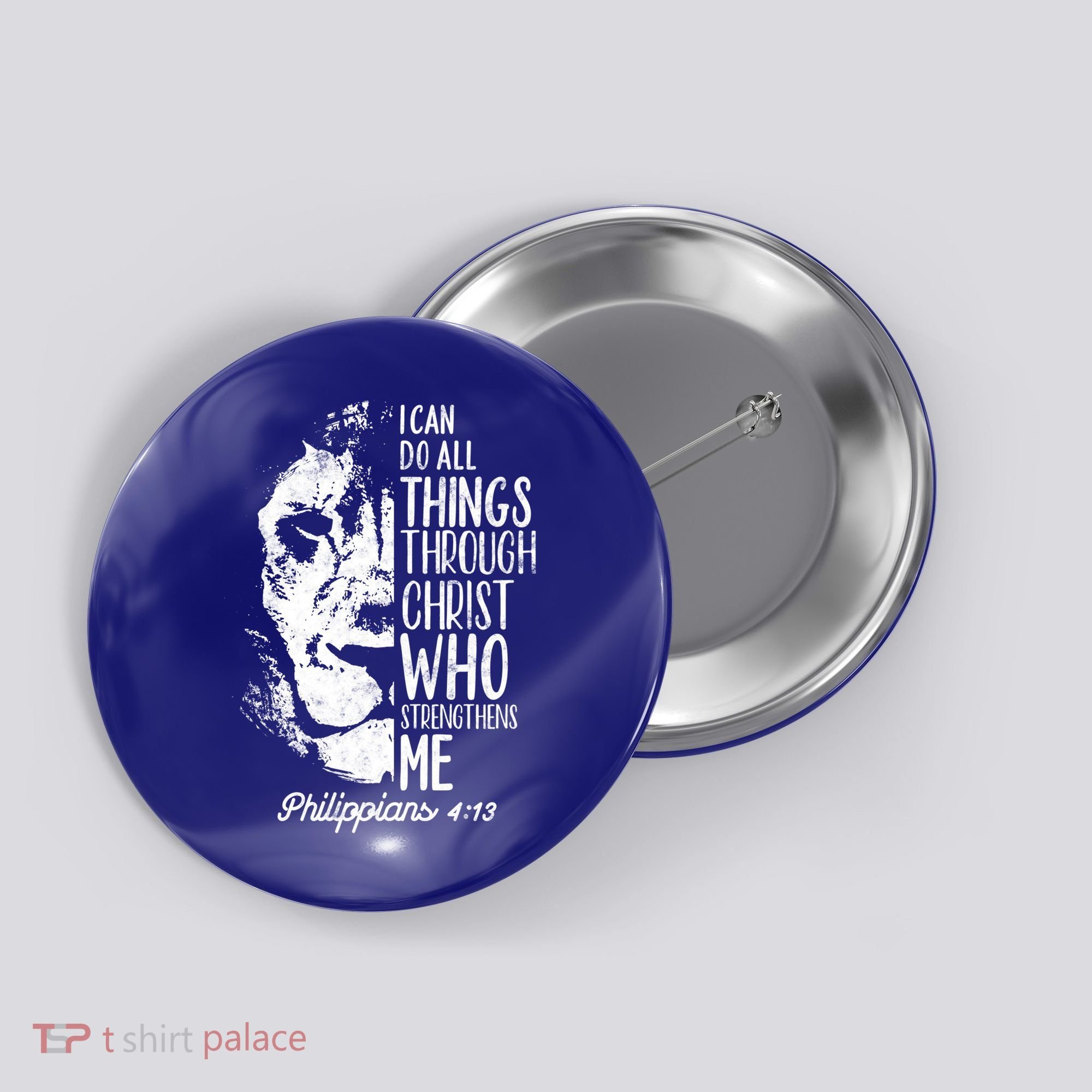 Christian Lion I Can Do All Things Philippians 4 13 Gift Button