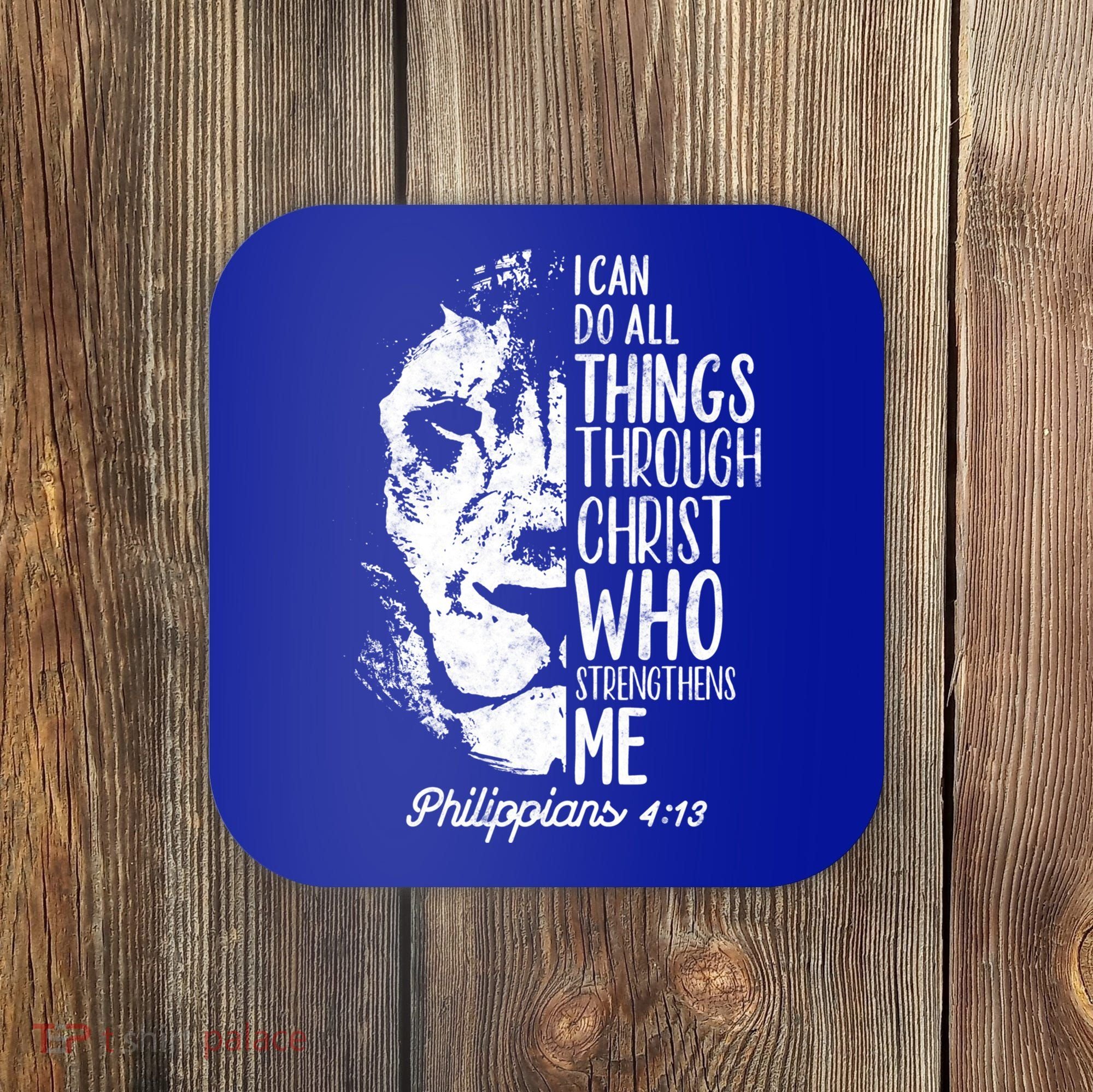 Christian Lion I Can Do All Things Philippians 4 13 Gift Coaster