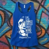 Christian Lion I Can Do All Things Philippians 4 13 Gift Women's Tank Top thumb 3