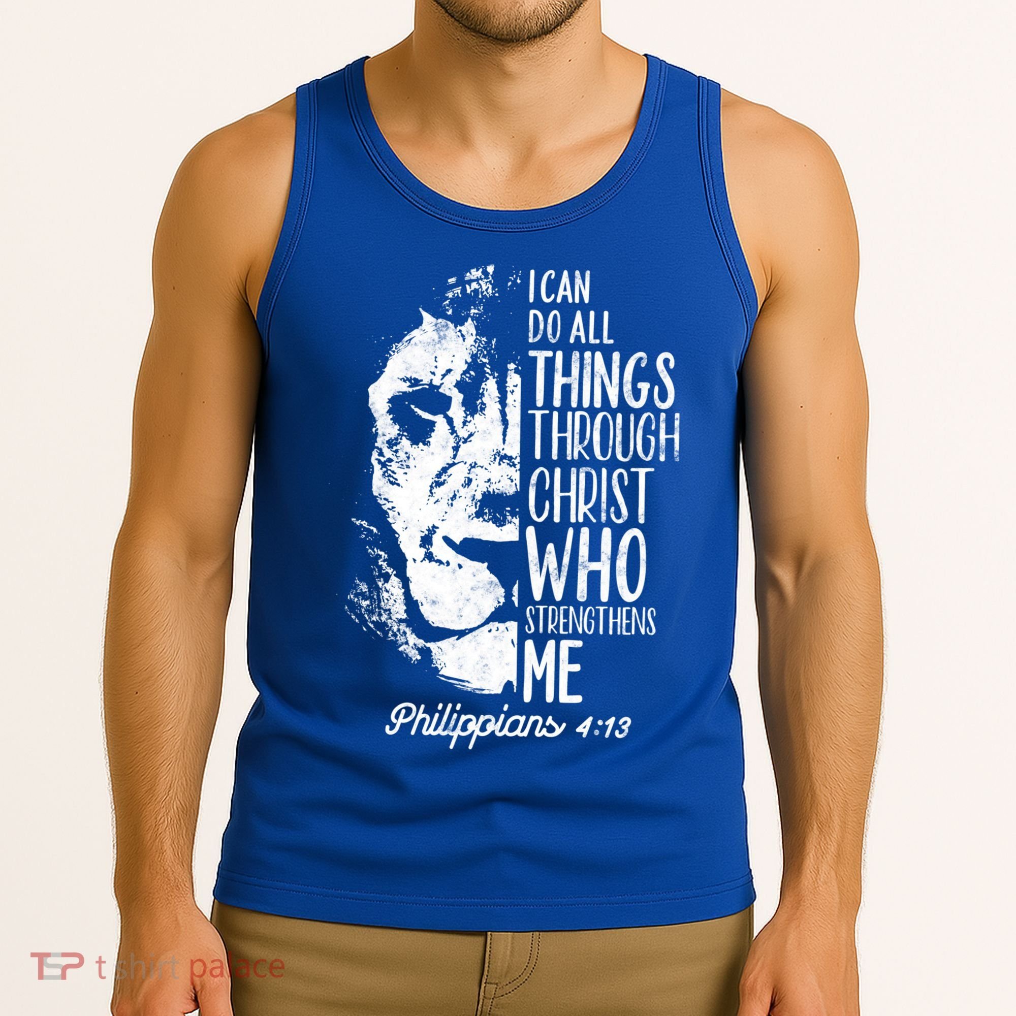 Christian Lion I Can Do All Things Philippians 4 13 Gift Tank Top