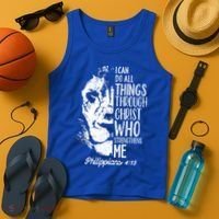 Christian Lion I Can Do All Things Philippians 4 13 Gift Tank Top thumb 4