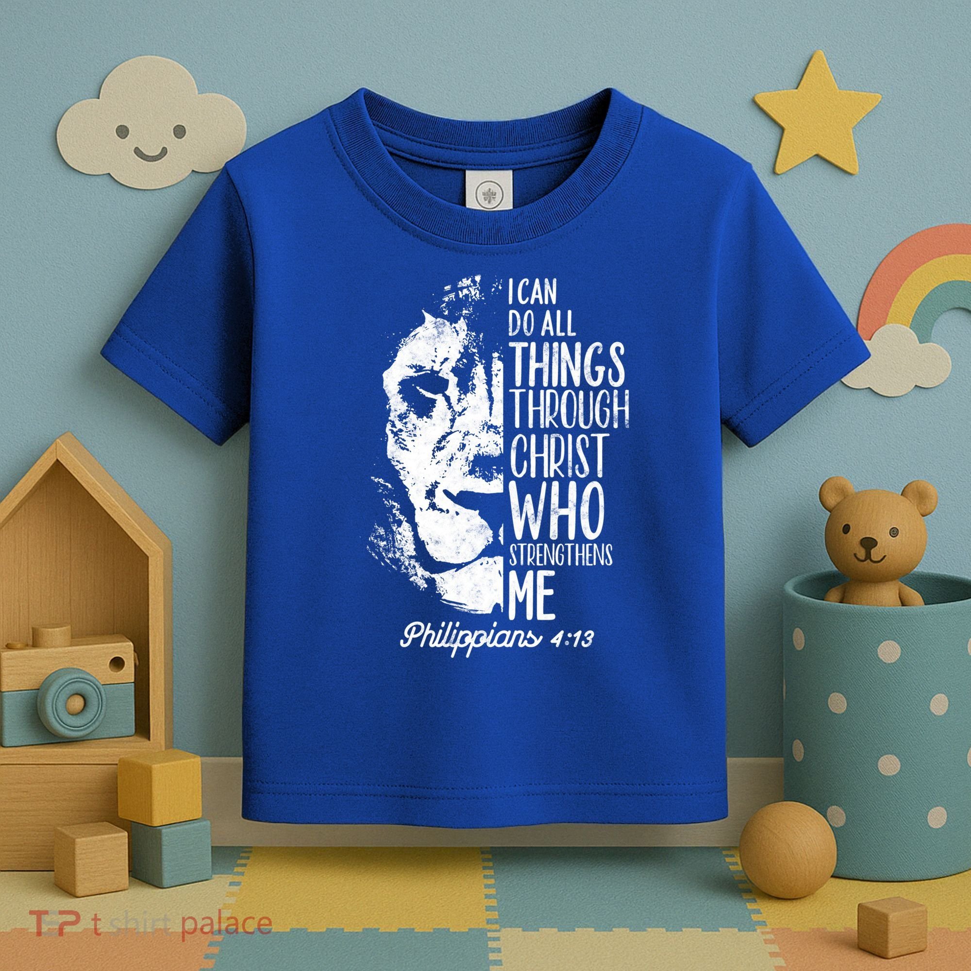 Christian Lion I Can Do All Things Philippians 4 13 Gift Toddler T-Shirt