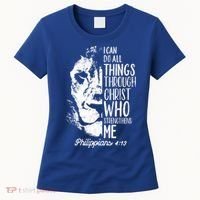 Christian Lion I Can Do All Things Philippians 4 13 Gift Women's T-Shirt thumb 0