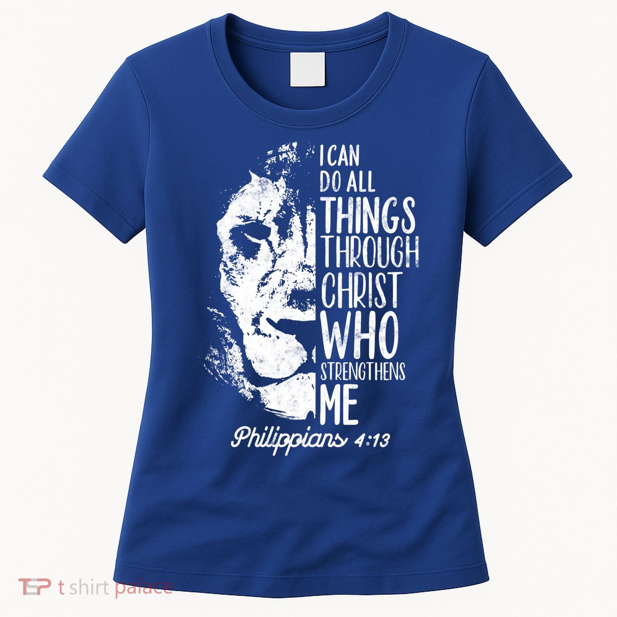 Christian Lion I Can Do All Things Philippians 4 13 Gift Women's T-Shirt