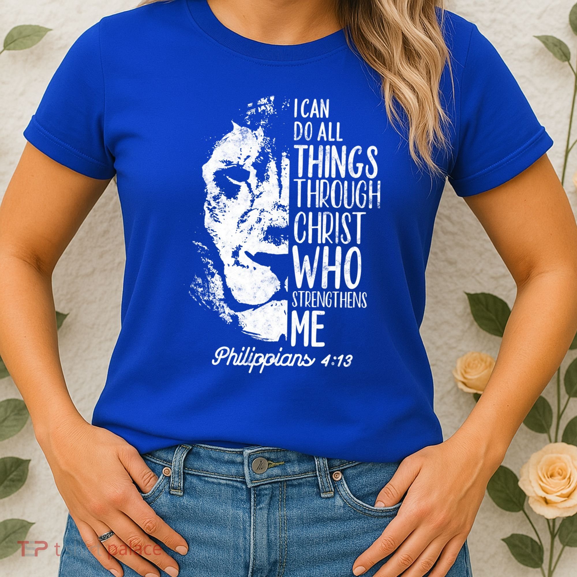 Christian Lion I Can Do All Things Philippians 4 13 Gift Women's T-Shirt