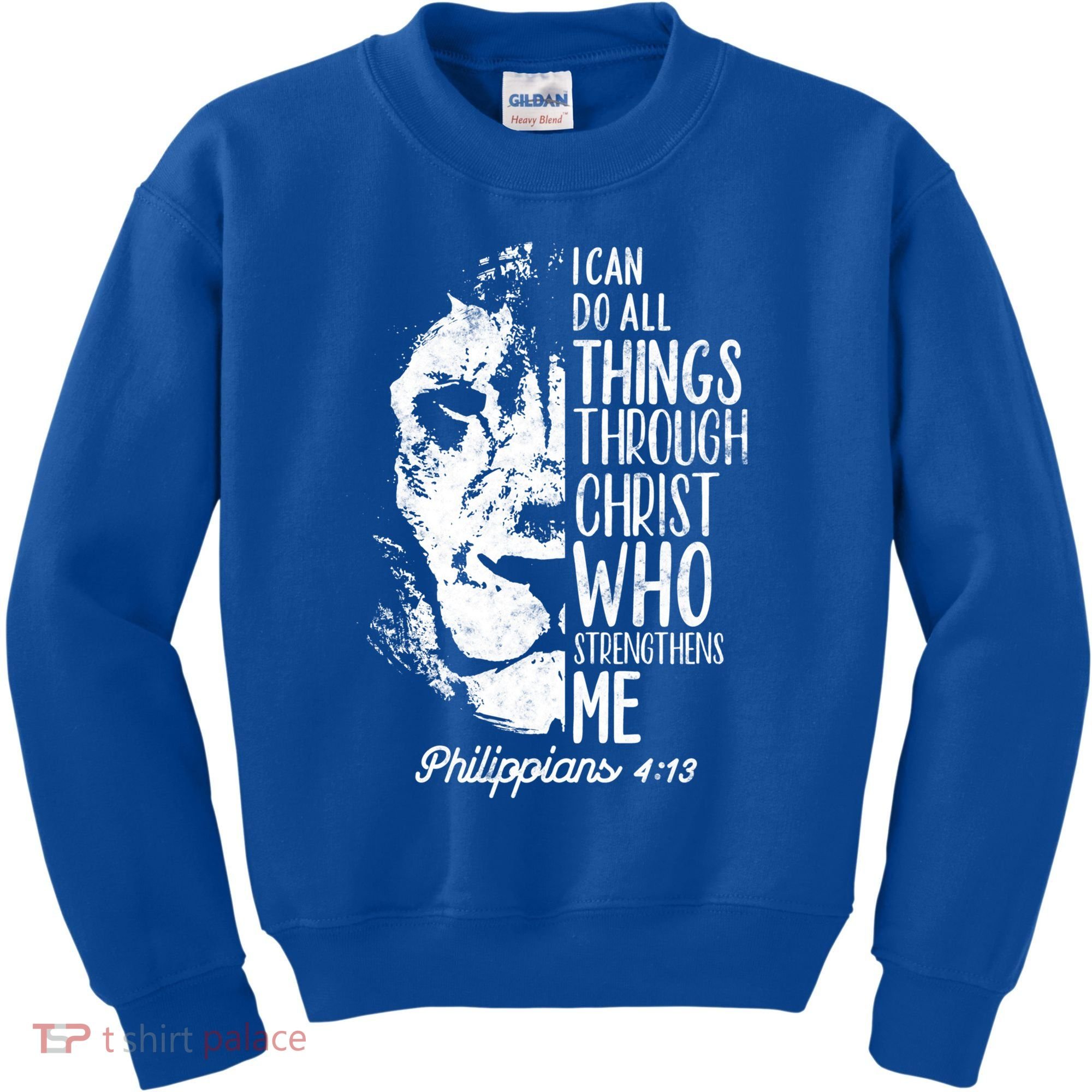 Christian Lion I Can Do All Things Philippians 4 13 Gift Kids Sweatshirt