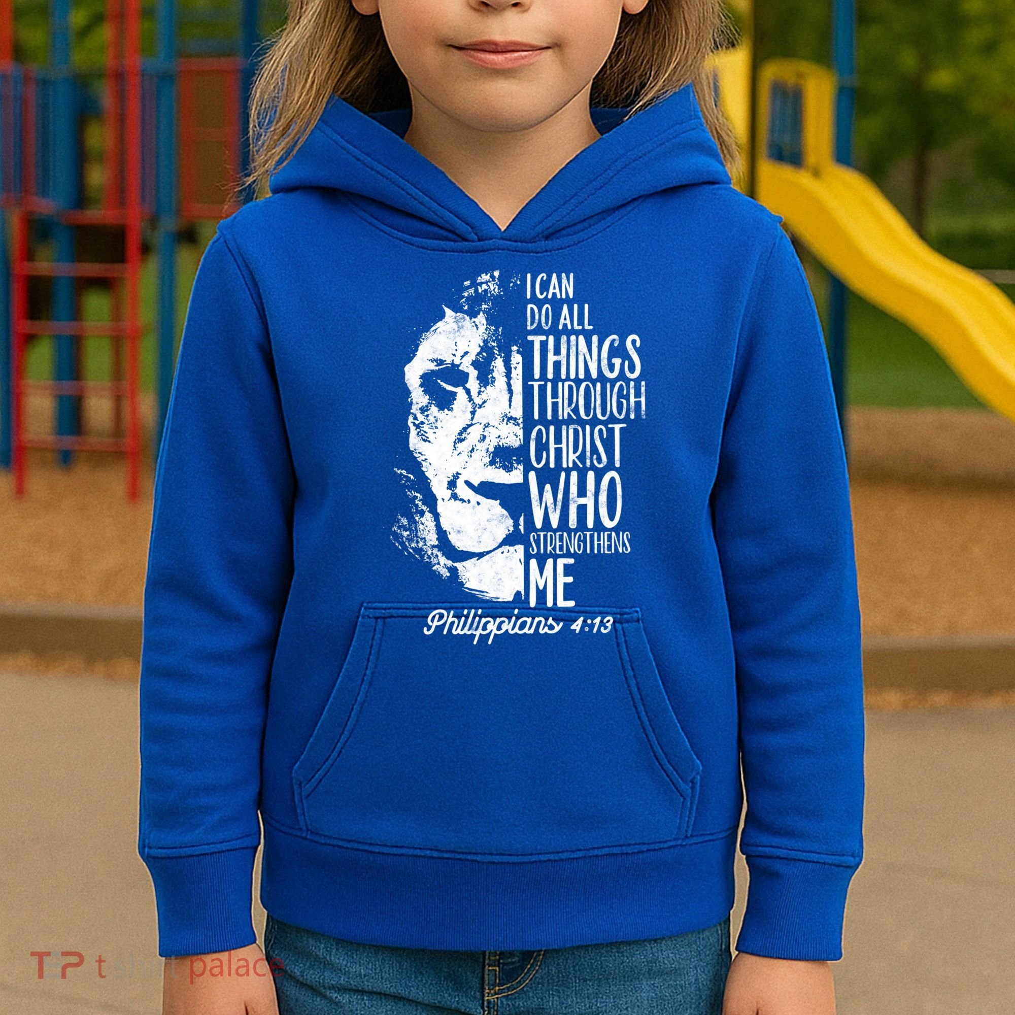 Christian Lion I Can Do All Things Philippians 4 13 Gift Kids Hoodie