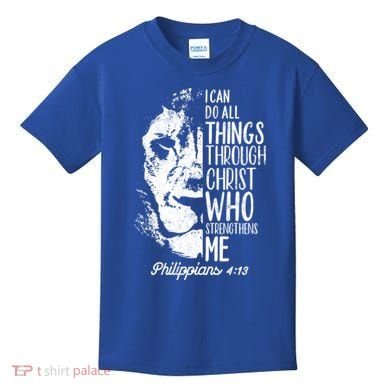 Christian Lion I Can Do All Things Philippians 4 13 Gift Kids T-Shirt