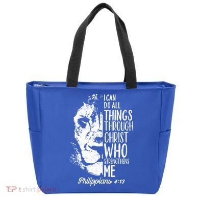 Christian Lion I Can Do All Things Philippians 4 13 Gift Tote Bag