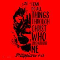 Christian Lion I Can Do All Things Philippians 4 13 Gift Santa Hat thumb 1
