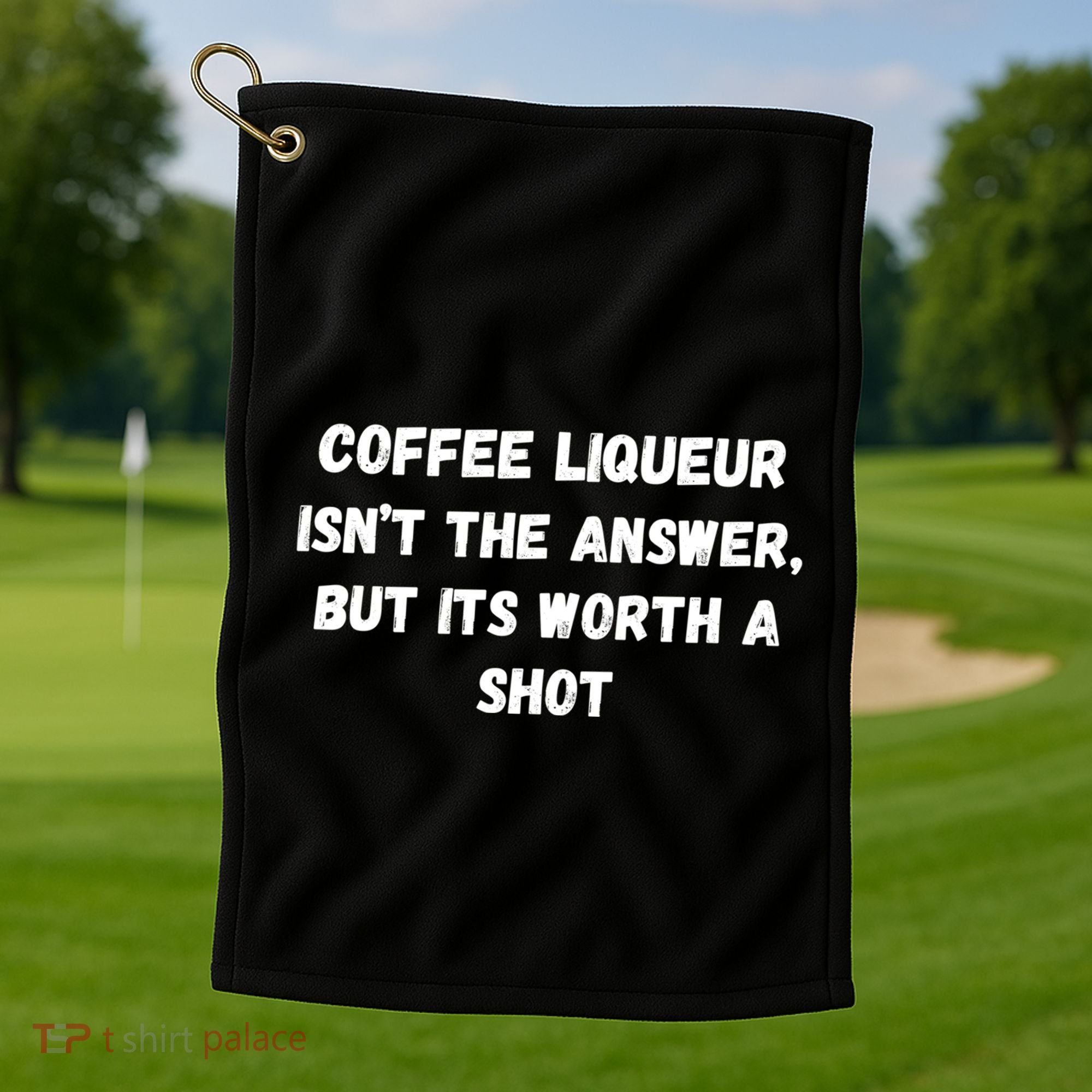 Coffee Liqueur IsnT The Answer But Its Worth A Shot Gift Golf Towel