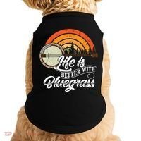 Cute Life Is Better With Bluegrass Funny Music Lover Gift Doggie Tank thumb 0