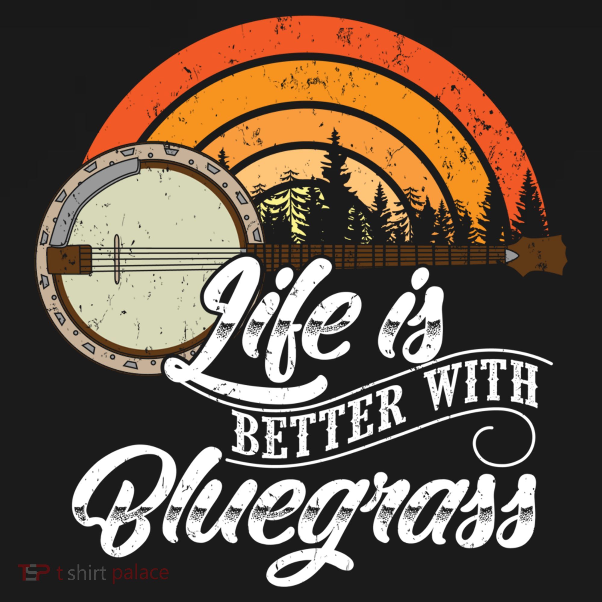 Cute Life Is Better With Bluegrass Funny Music Lover Gift Doggie Tank