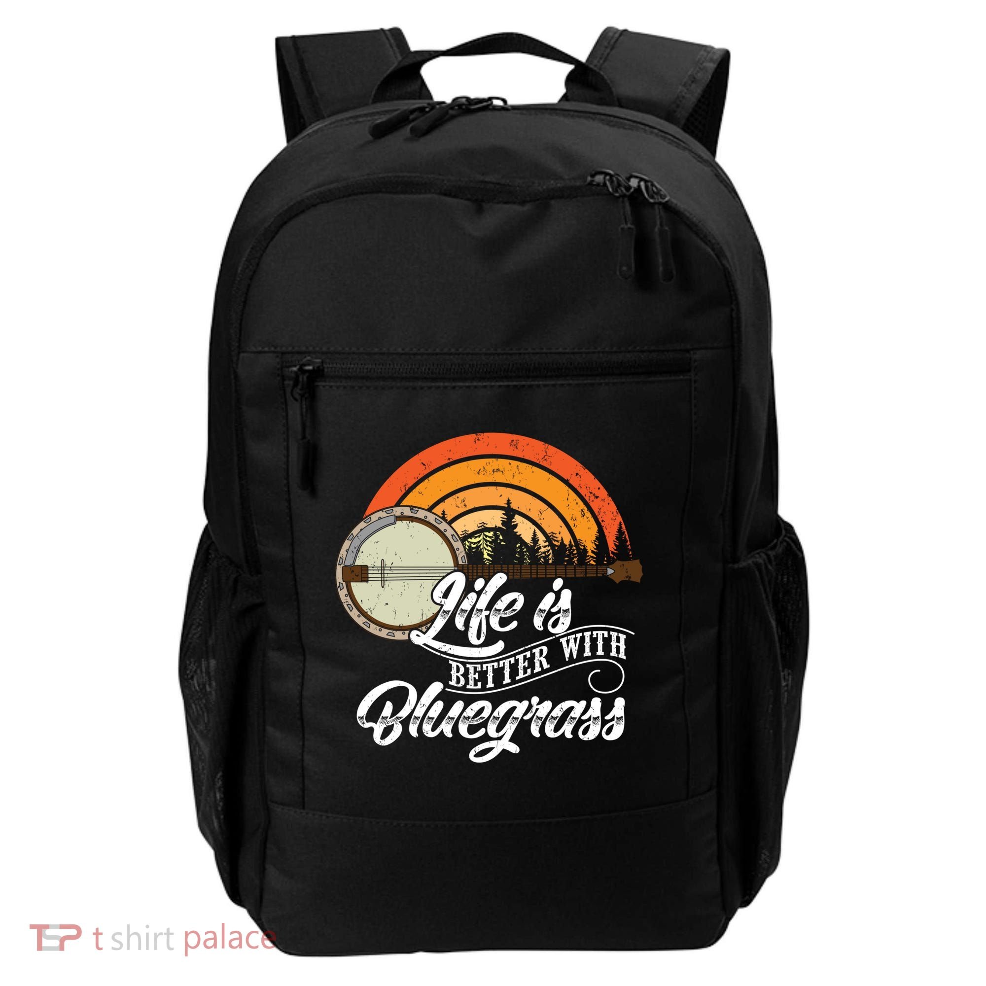 Cute Life Is Better With Bluegrass Funny Music Lover Gift Backpack