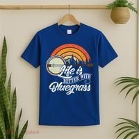 Cute Life Is Better With Bluegrass Funny Music Lover Gift T-Shirt thumb 2