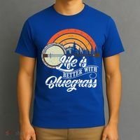 Cute Life Is Better With Bluegrass Funny Music Lover Gift T-Shirt thumb 3