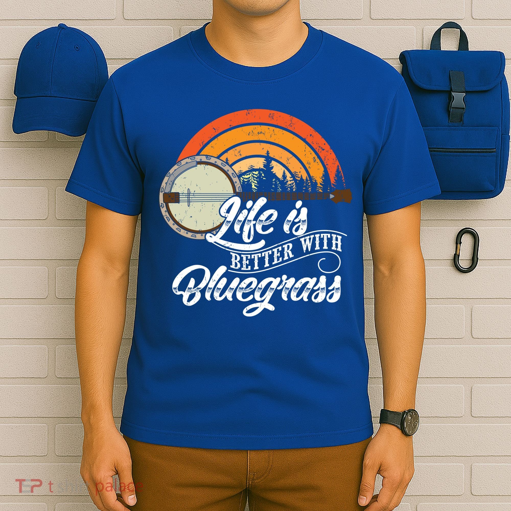 Cute Life Is Better With Bluegrass Funny Music Lover Gift T-Shirt