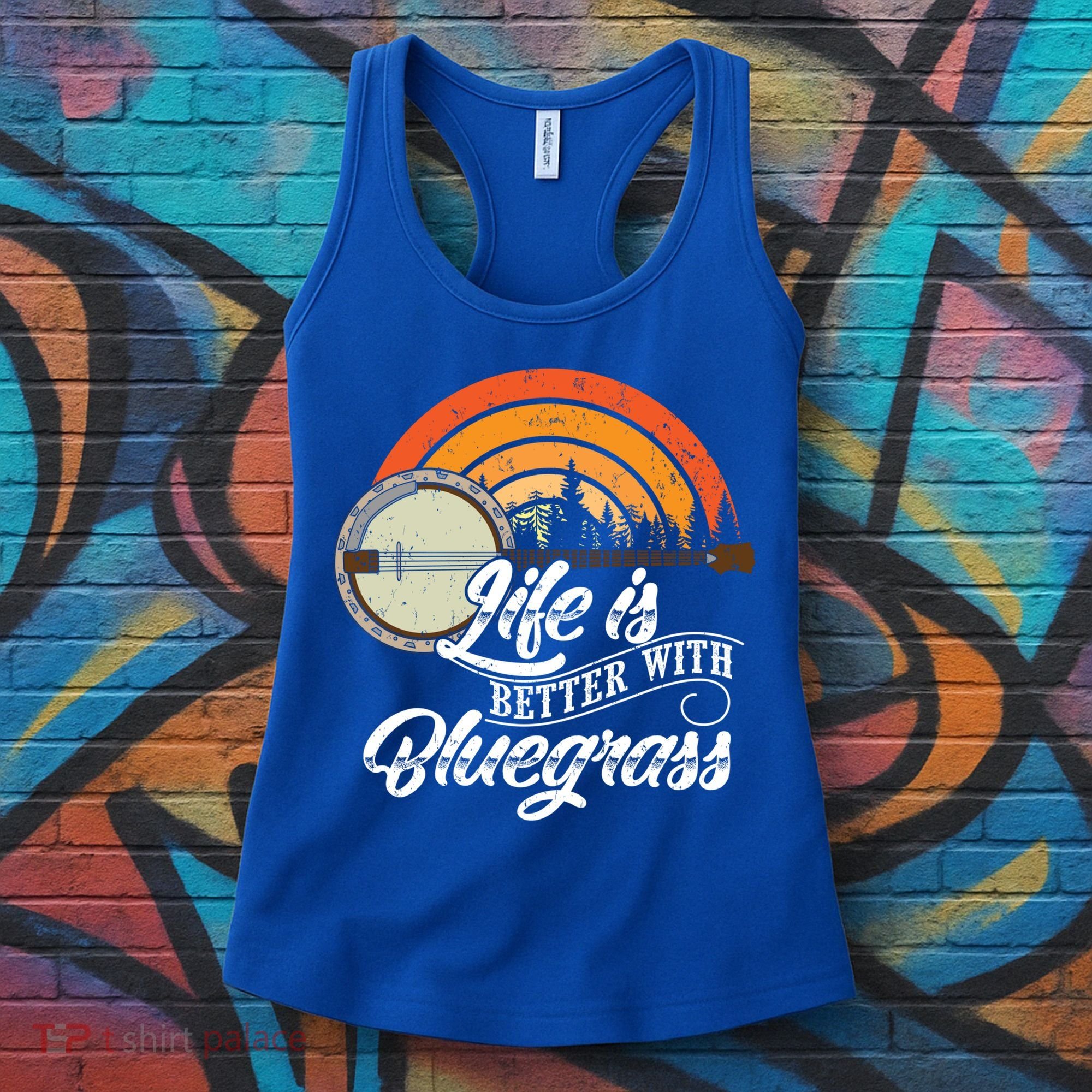 Cute Life Is Better With Bluegrass Funny Music Lover Gift Women's Tank Top