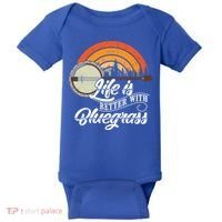 Cute Life Is Better With Bluegrass Funny Music Lover Gift Baby Bodysuit thumb 0