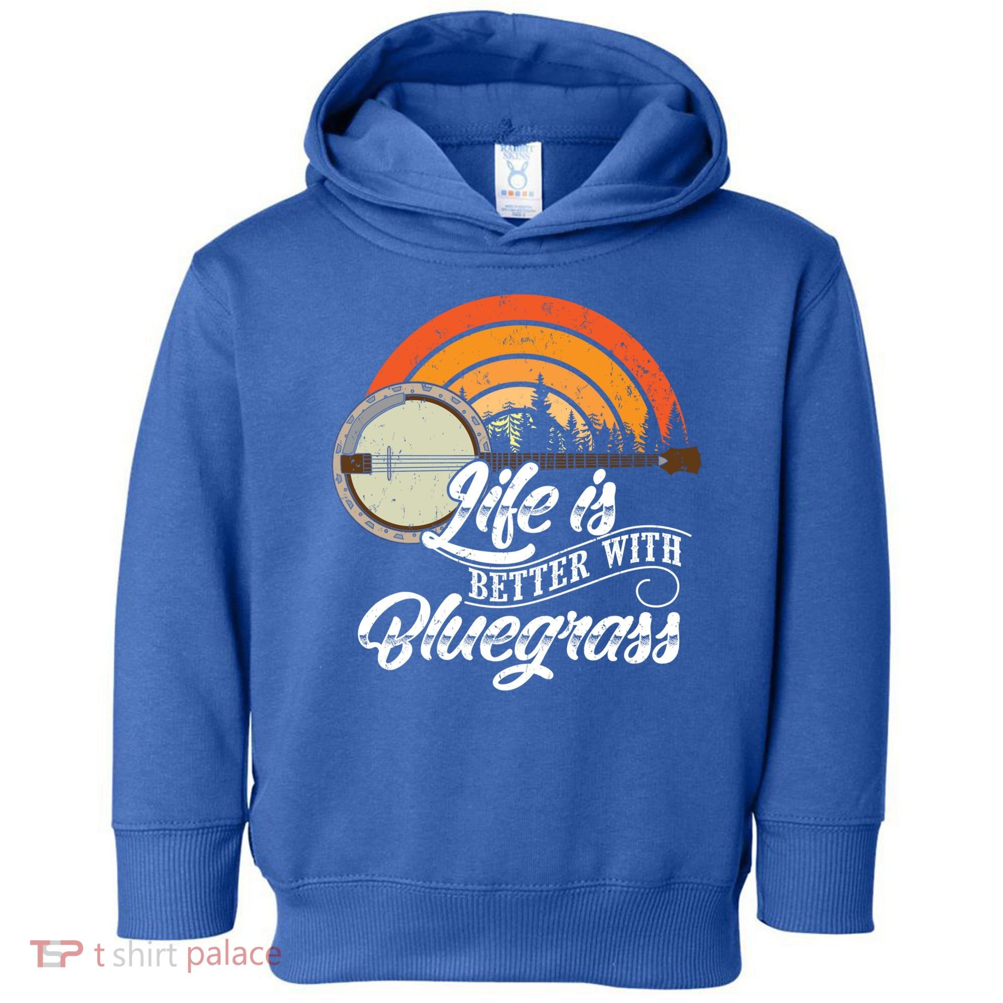 Cute Life Is Better With Bluegrass Funny Music Lover Gift Toddler Hoodie