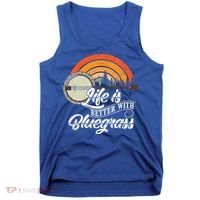 Cute Life Is Better With Bluegrass Funny Music Lover Gift Tank Top thumb 0