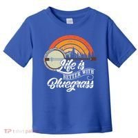 Cute Life Is Better With Bluegrass Funny Music Lover Gift Toddler T-Shirt thumb 0