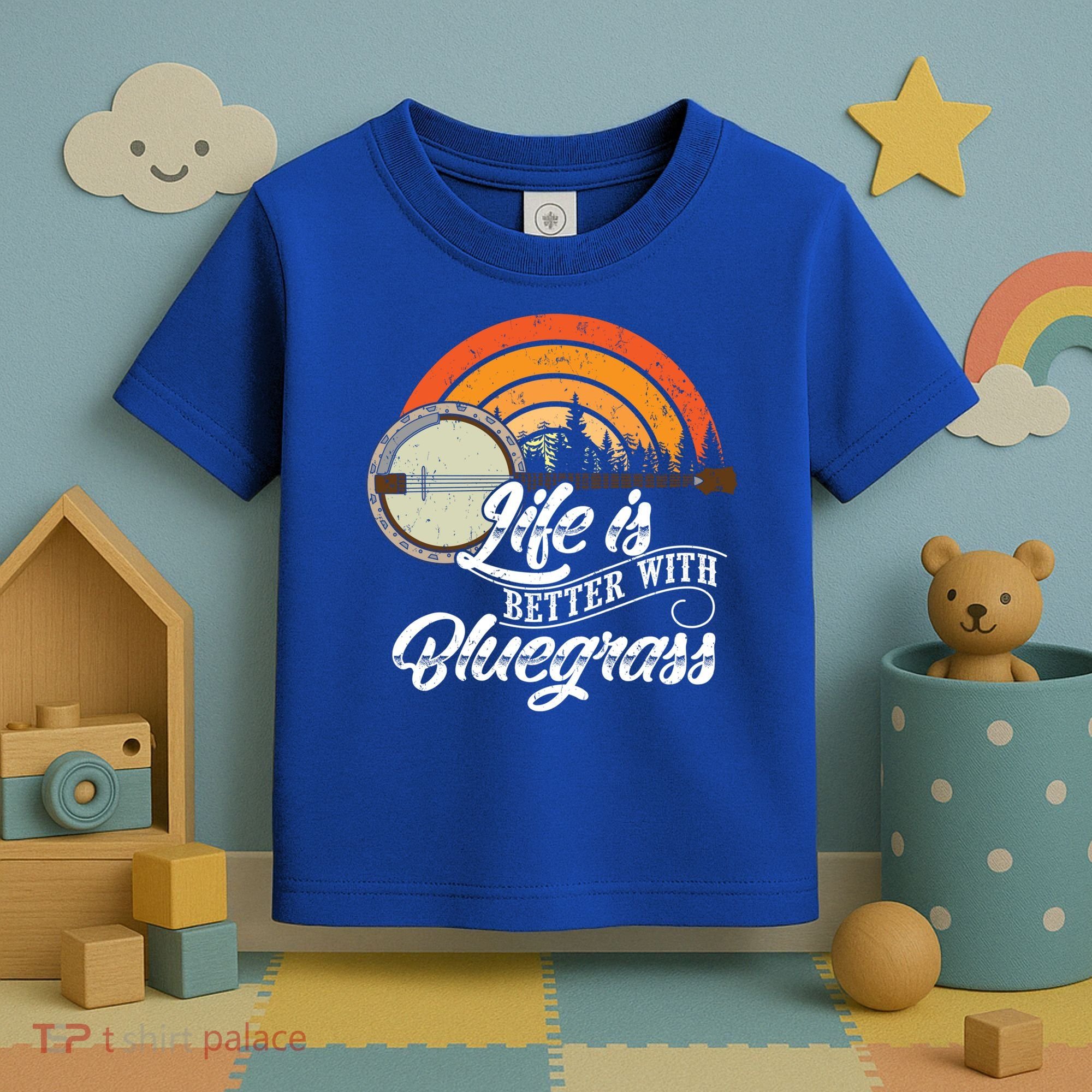 Cute Life Is Better With Bluegrass Funny Music Lover Gift Toddler T-Shirt