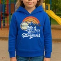 Cute Life Is Better With Bluegrass Funny Music Lover Gift Kids Hoodie thumb 3