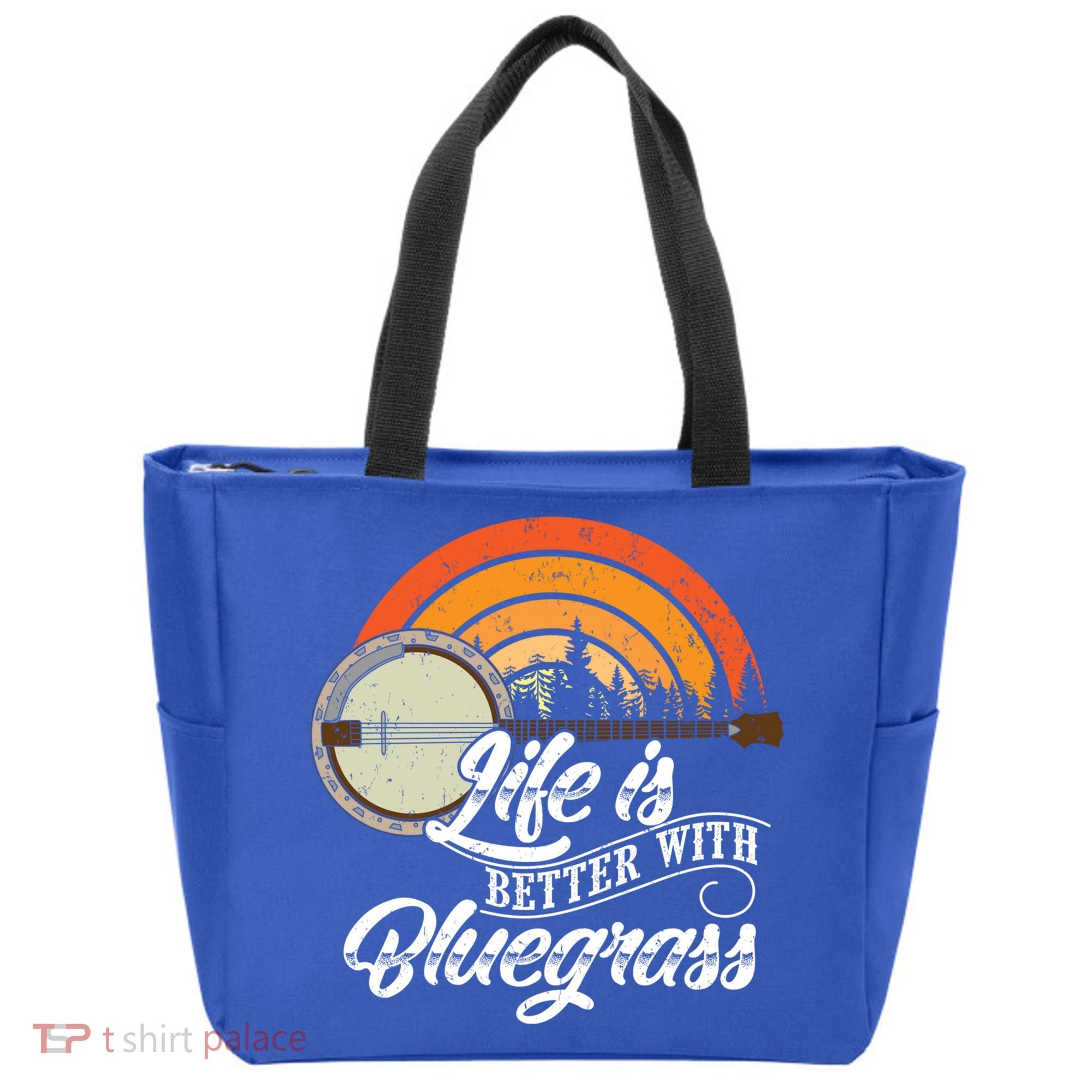 Cute Life Is Better With Bluegrass Funny Music Lover Gift Tote Bag