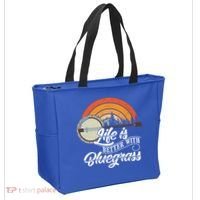 Cute Life Is Better With Bluegrass Funny Music Lover Gift Tote Bag thumb 2