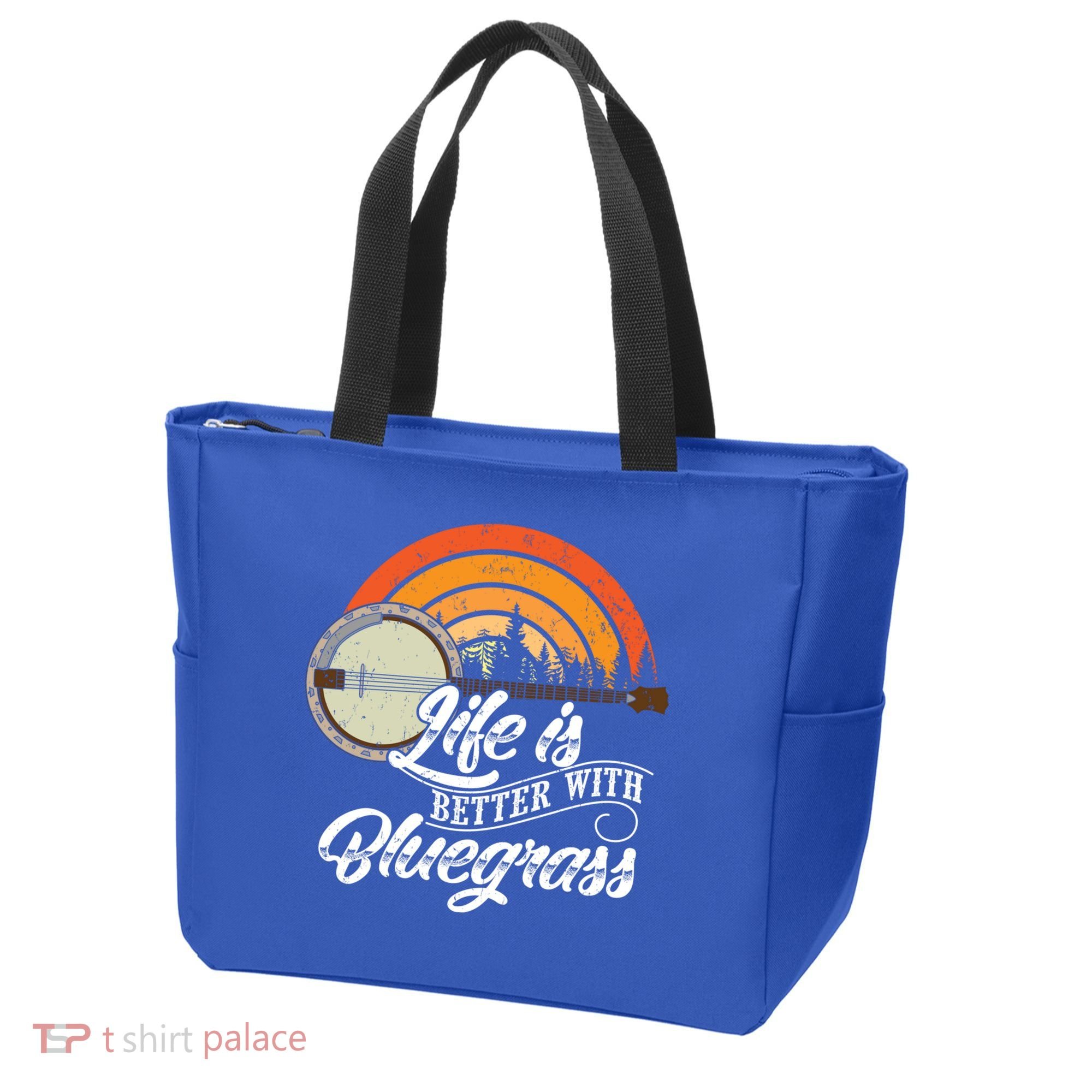 Cute Life Is Better With Bluegrass Funny Music Lover Gift Tote Bag