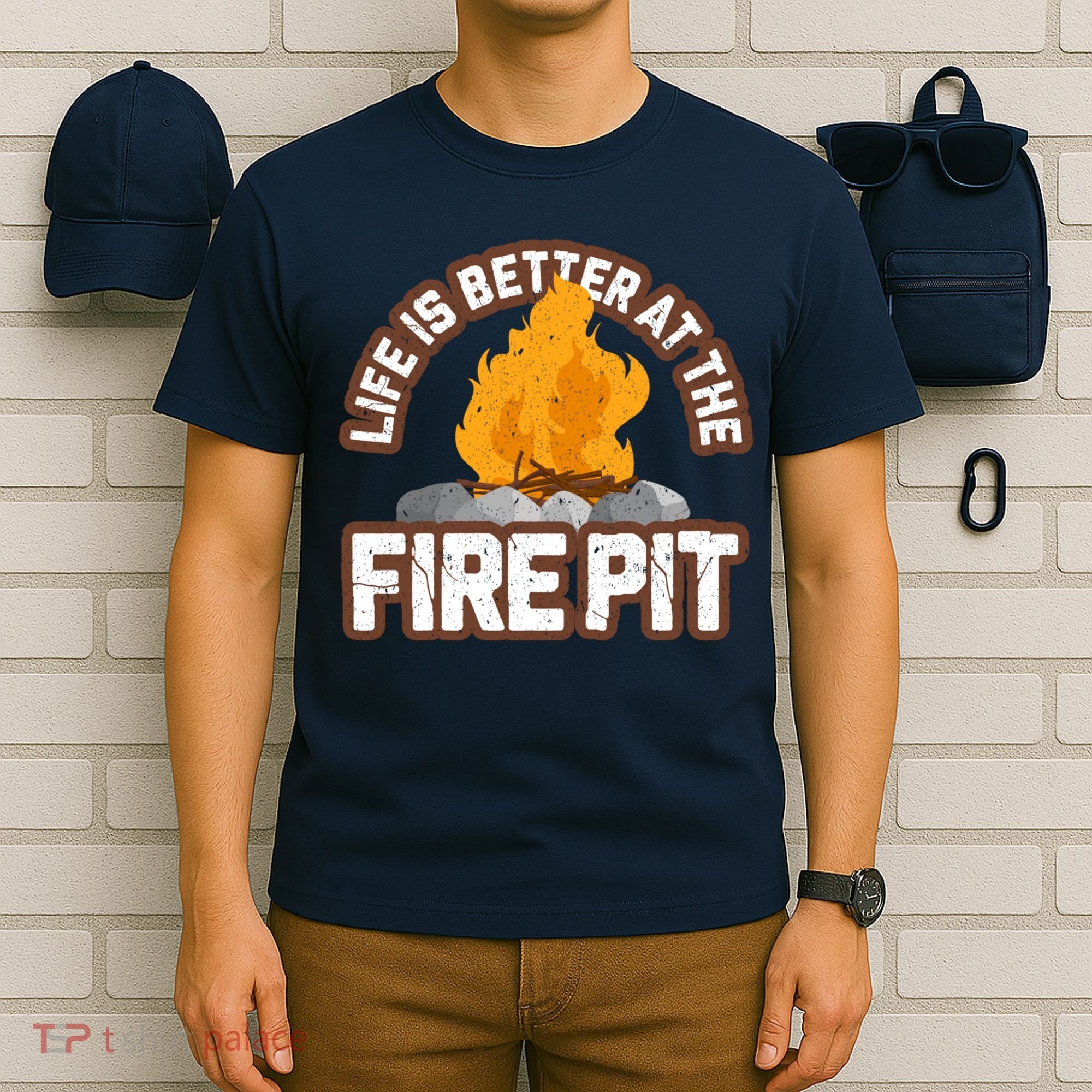 Campfire Life Is Better At The Firepit Camping Campsite Fire T-Shirt