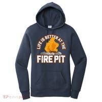 Campfire Life Is Better At The Firepit Camping Campsite Fire Women's Hoodie thumb 0
