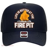 Campfire Life Is Better At The Firepit Camping Campsite Fire Hat thumb 0
