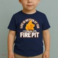 Campfire Life Is Better At The Firepit Camping Campsite Fire Toddler T-Shirt thumb 2