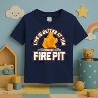 Campfire Life Is Better At The Firepit Camping Campsite Fire Toddler T-Shirt thumb 3