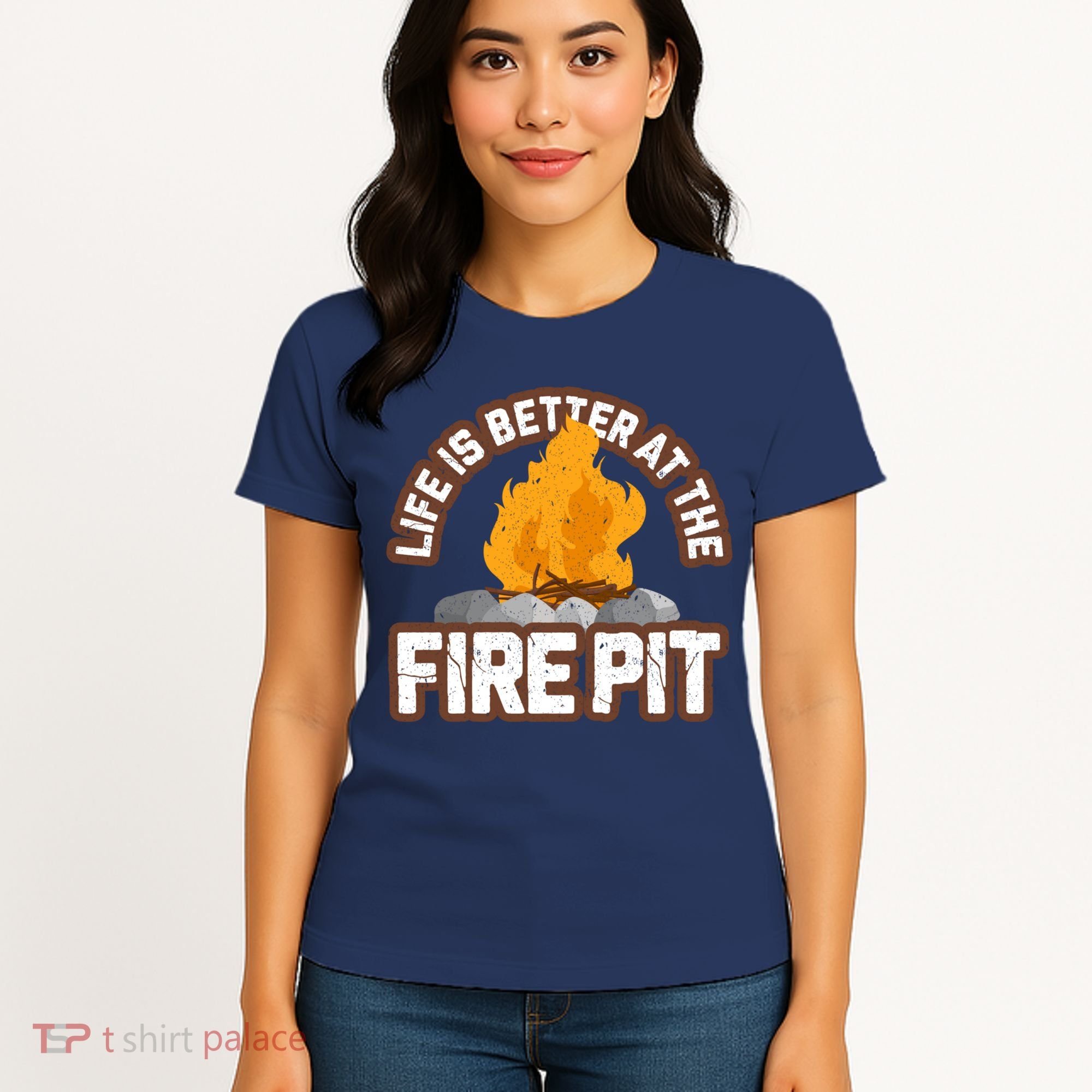 Campfire Life Is Better At The Firepit Camping Campsite Fire Women's T-Shirt