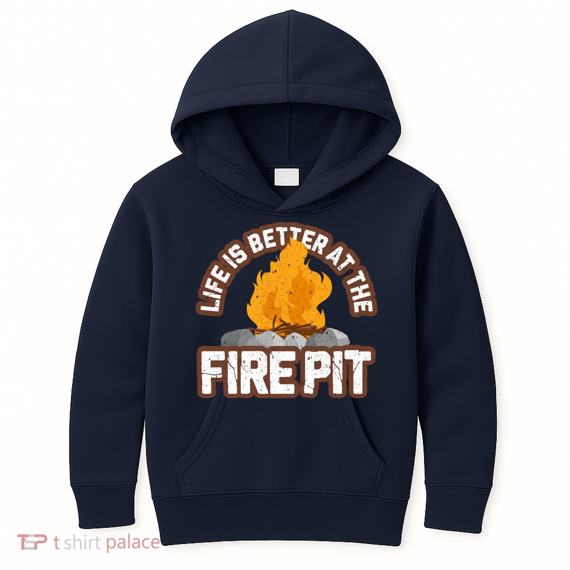 Campfire Life Is Better At The Firepit Camping Campsite Fire Kids Hoodie