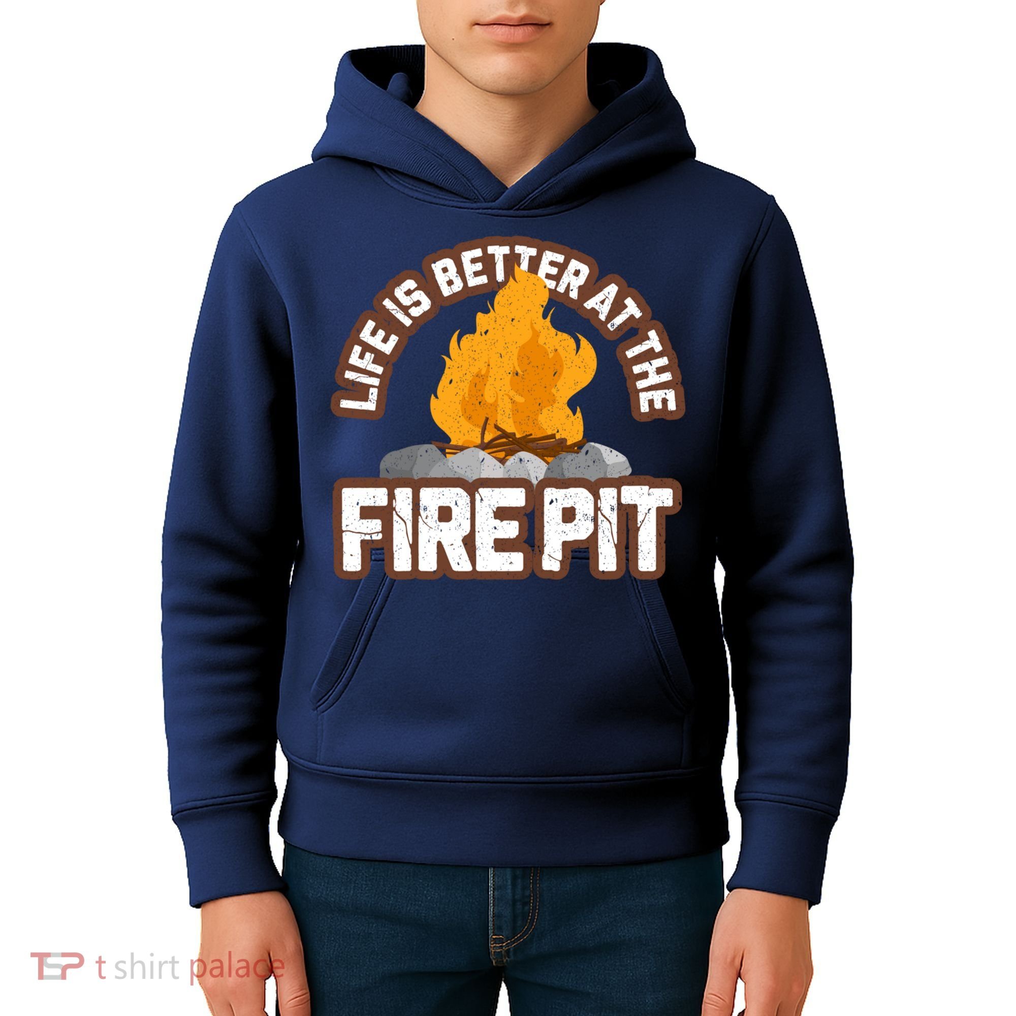 Campfire Life Is Better At The Firepit Camping Campsite Fire Kids Hoodie