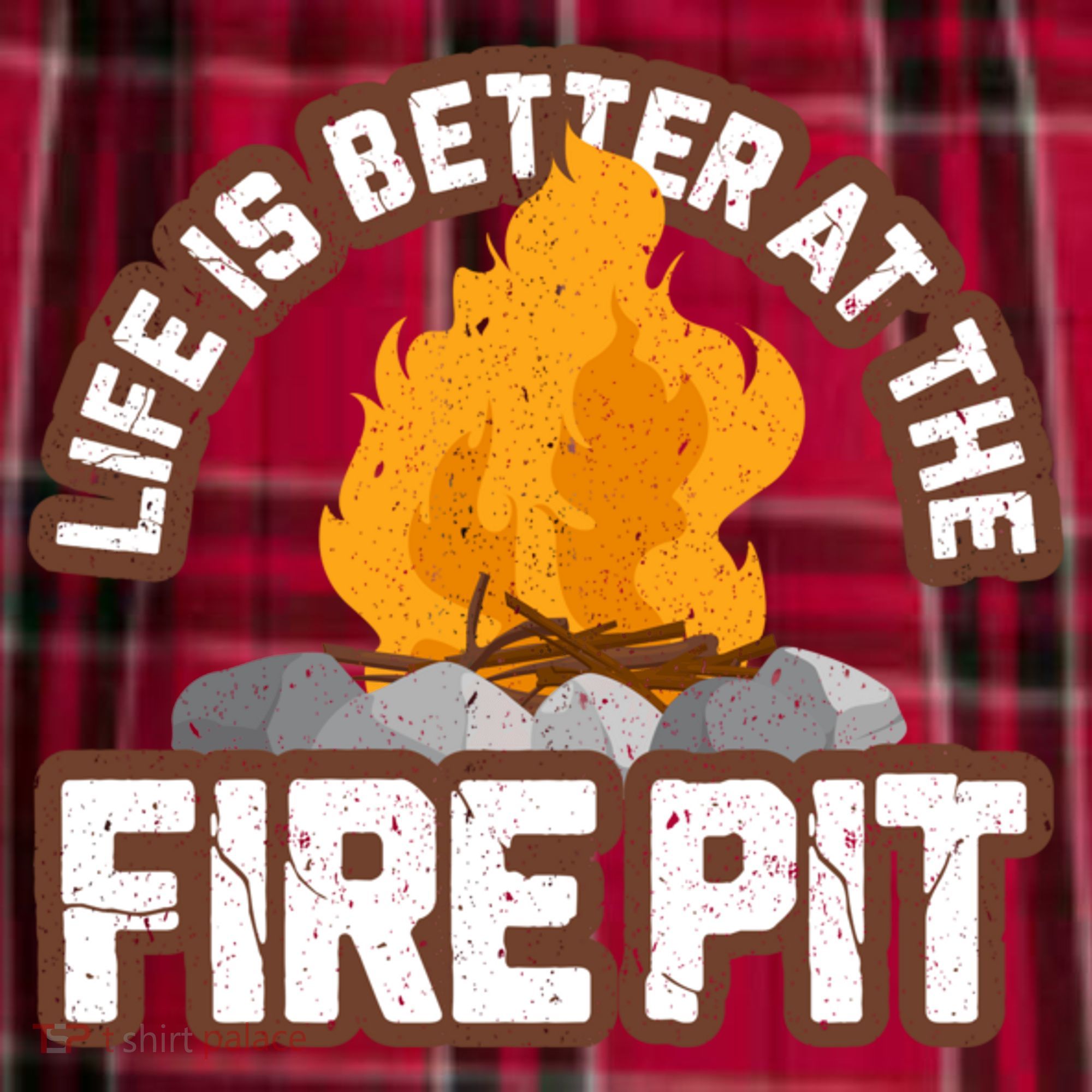 Campfire Life Is Better At The Firepit Camping Campsite Fire Men's Flannel Plaid Pajama Pants