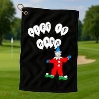 Clown Life Is Hard Golf Towel thumb 1