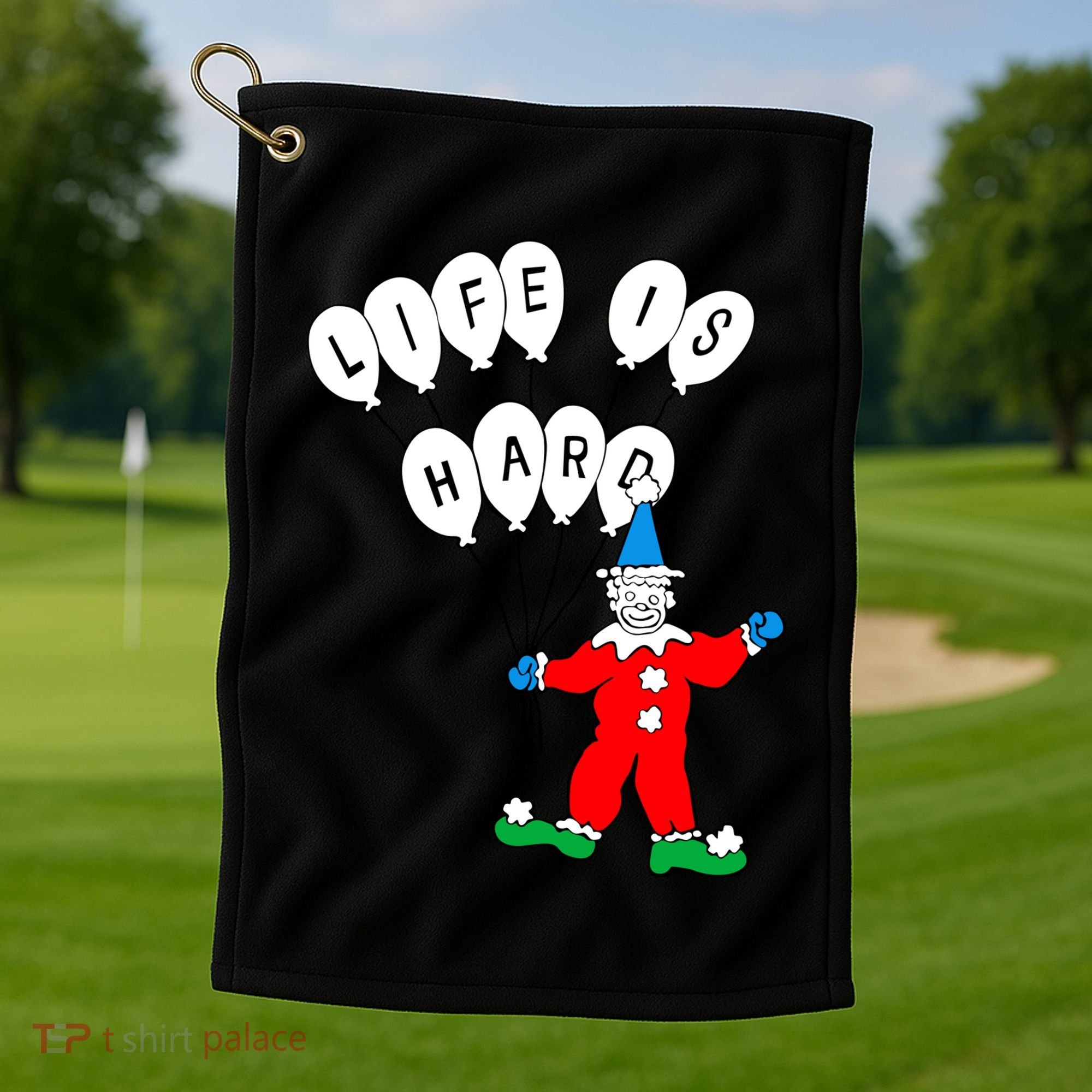 Clown Life Is Hard Golf Towel