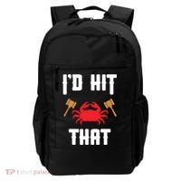 Crab Lovers I'd Hit That Funny Maryland Seafood Fan Backpack thumb 0