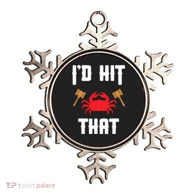 Crab Lovers I'd Hit That Funny Maryland Seafood Fan Ornament
